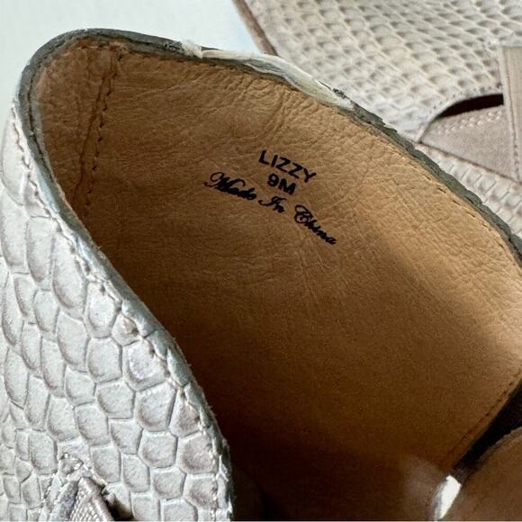 Donald Pliner Lizzy wedge shoes peep toe bootie size 9 grey - Picture 8 of 9